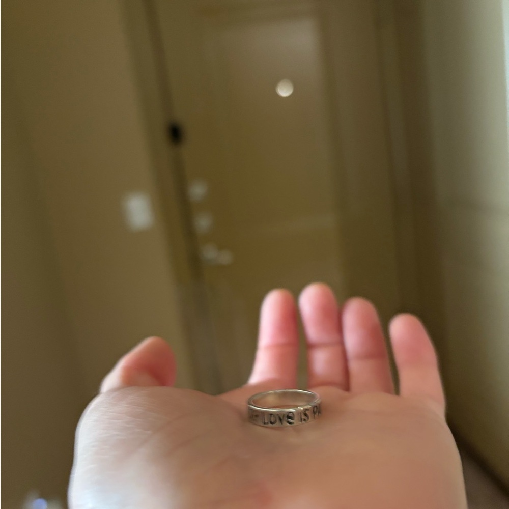 James Avery Silver Love is Patient Love is Kind Ring